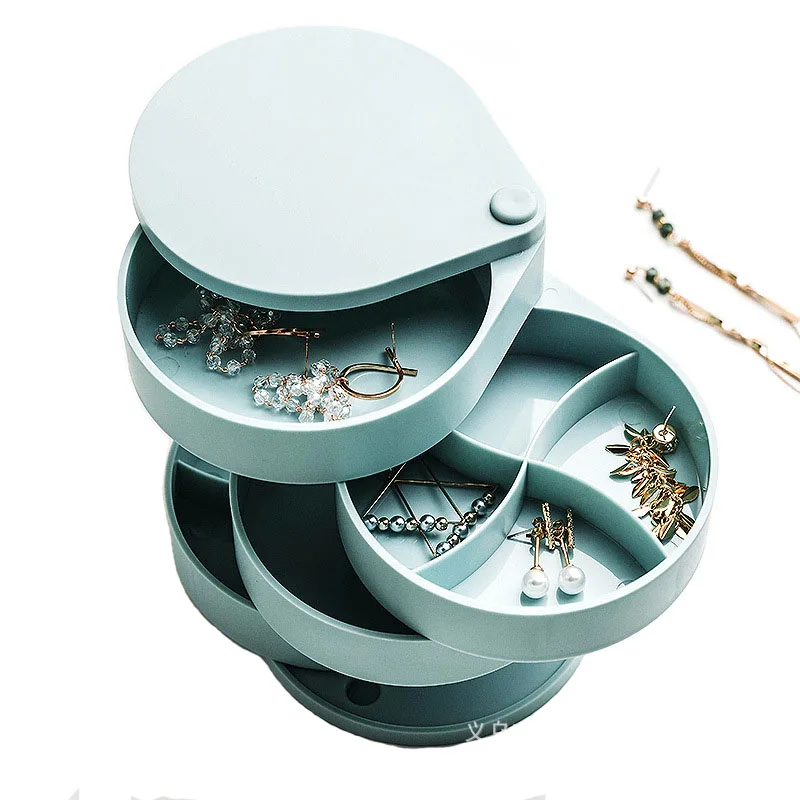 

Jewelry Storage Box Gift Holder New 4-Layer Velvet European