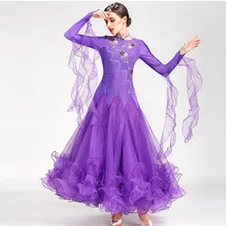 Ballroom Dance Dresses Standard Woman Modern Dance Costume Big Swing Tango Waltz Dancing Dress Competition Stage Wear  Outfit