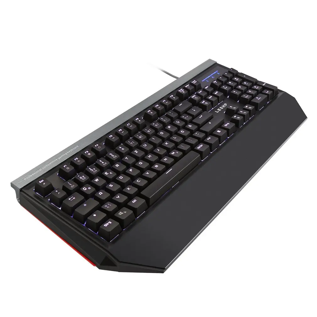 LESHP 105 Keys Unlimited Backlight Adjustable Brightness & Frequency Wired Multimedia Mechanical Game Gaming Keyboard German