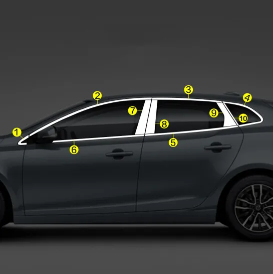 

Полное окно средний столб литья подоконник хромированная Накладка для стайлинга полоски Нержавеющая сталь для volvo V40 2013-2020
