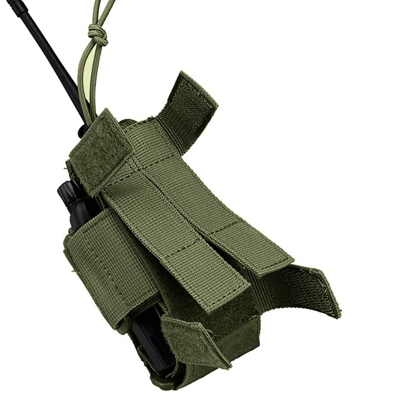 Taktische Molle Radio Pouch Walkie Talkie Holster Nylon Hüfttasche Gürteltasche Tasche Jagdzubehör – Detail 6