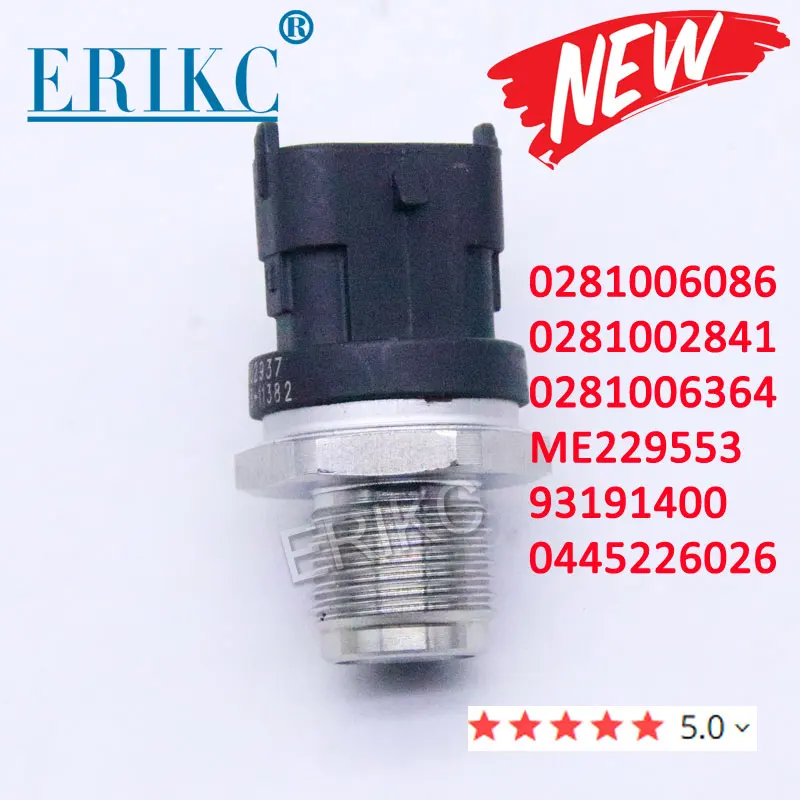 0281006086 0281002841 0281006364 Diesel ME229553 CR Fuel Pressure Sensor For CUMMINS VOLVO IVECO FIAT JACK 0445226026 93191400