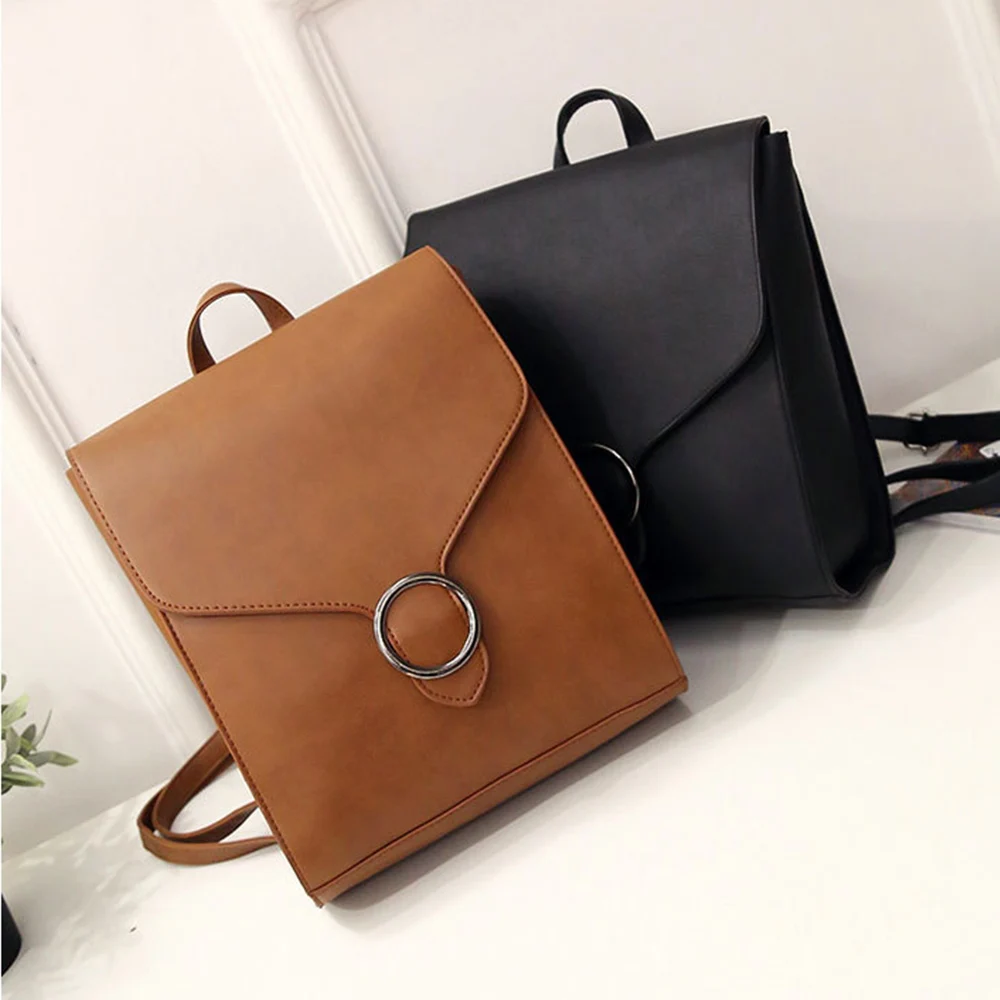 Fashion New Women\'s Backpack PU Leather Designer Bags for Women Female Shopping Schoolbags Young Girl High Quality Backpack Bag