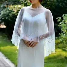 Pearl Beaded Sleeveless Bolero Cape Women #3