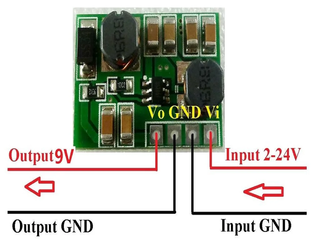 800MA 3.3V 3.7V 5V 6V 12V 15V to 9V DC DC Boost-Buck UP And Down Converter Module For Wifi Router Instruments DIY DD2412SA_9V