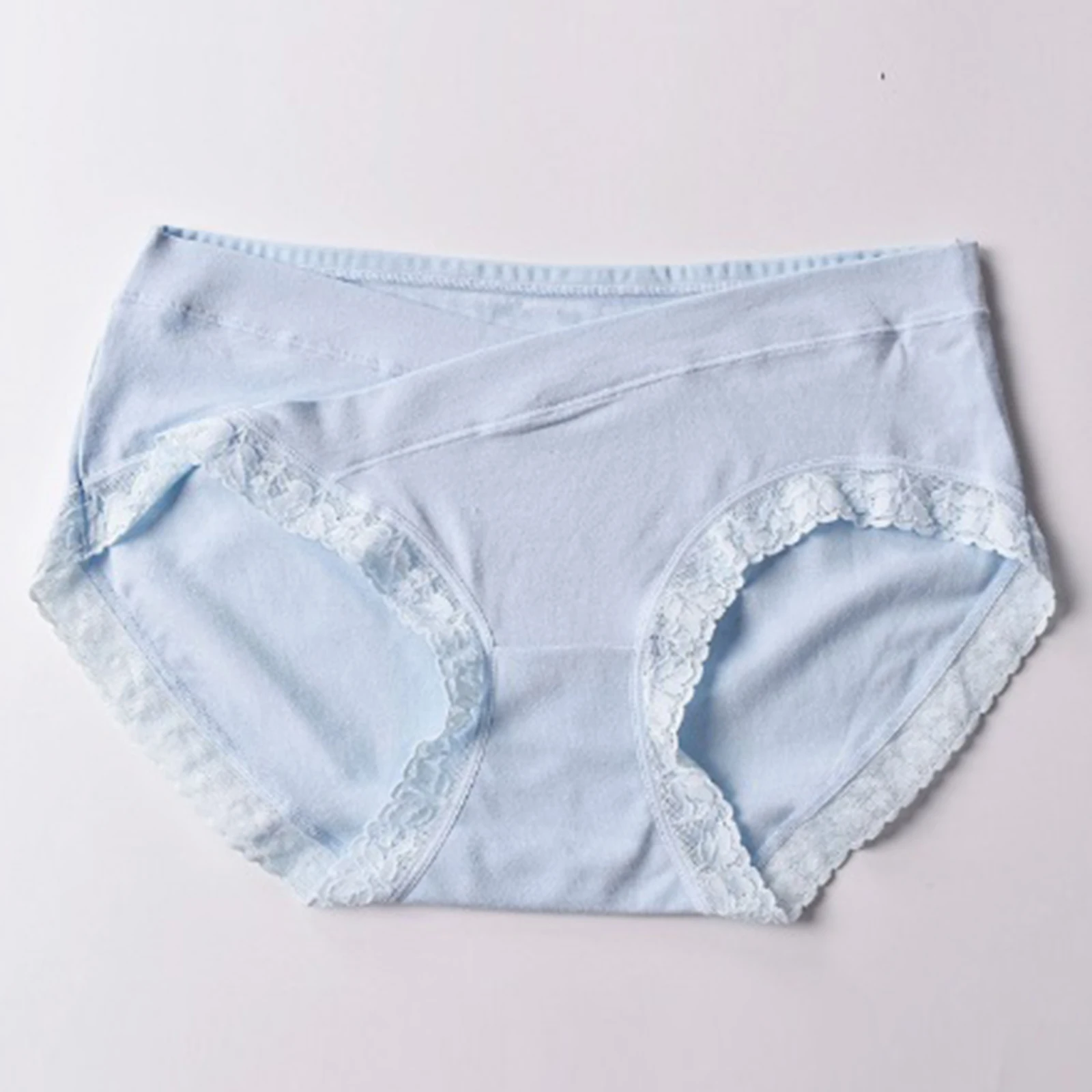 Ropa interior de maternidad de cintura baja para mujer, bragas de algodón transpirables en forma de U, bragas suaves de embarazo