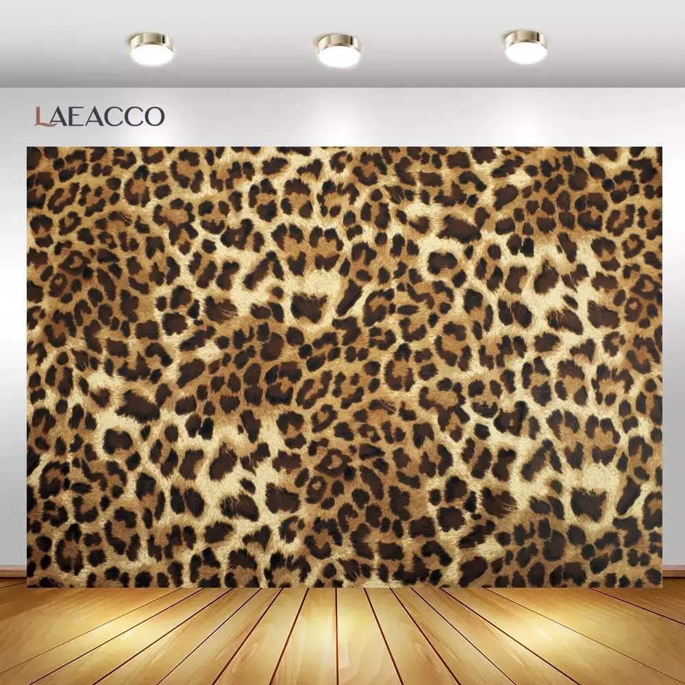 Laeacco  Leopard Pattern Surface Of Leather Texture Seamless Pattern Photographic Background Photo Backdrop For Photo Studio