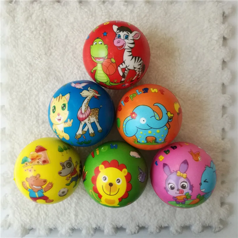 6.3cm Anti Stress Relief Cartoon Foam Ball Rehabilitation sponge soft Ball Toys for Girls Children Adult Gift 12pcs