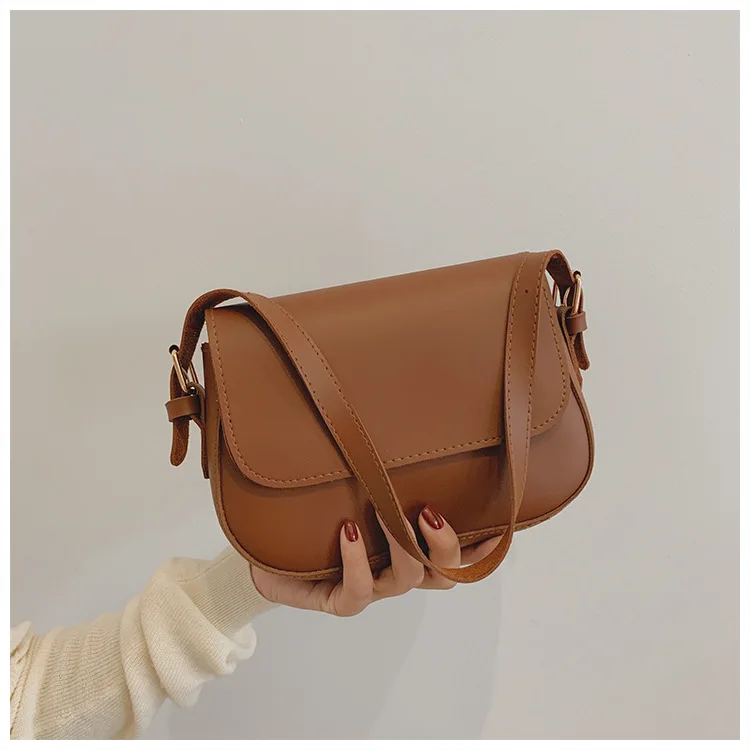 Vintage Small Underarm Bag Fashion Crossbody Bags for Women Solid Flap Shoulder Bag Designer Handbags and Purses Messenger Bags