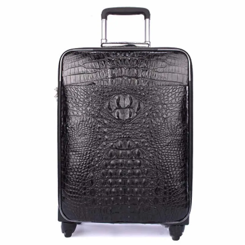 xiangdongdong crocodile  Pull rod box  Genuine leather suitcase luggage  The large capacity  high-end  fashion  luggage