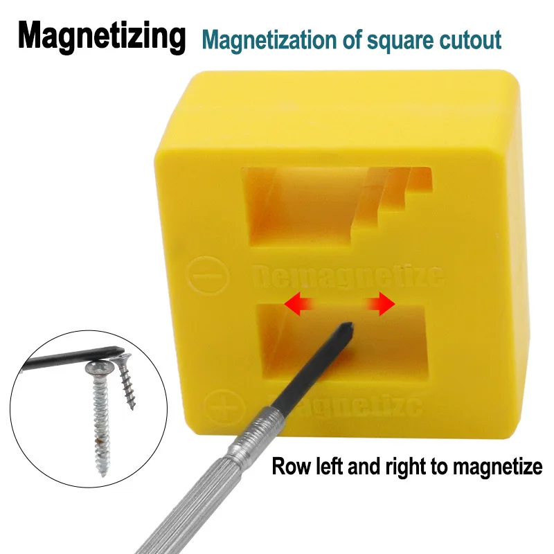 1Pcs Magnetizer Demagnetizer Tool Screwdriver Bench Tips Bits Gadget Handy Magnetized Driver Quick Magnetic Degaussing Household