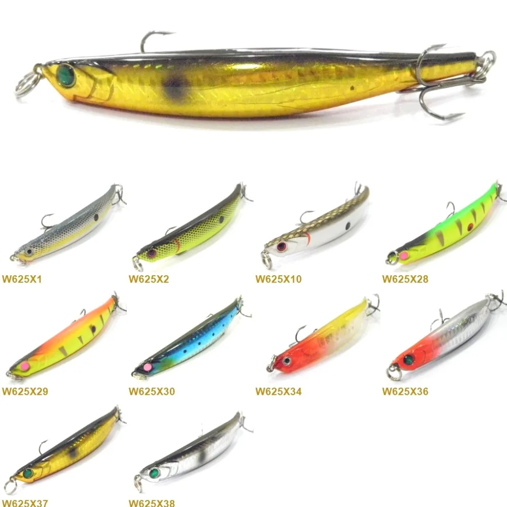 wLure Fishing Lure 11.6g 11.4cm Bend Body Style Dying Like Minnow Slow Sinking Subsurface Muskie Bait Twitch W625