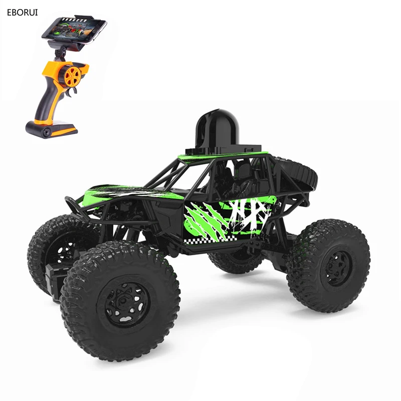 EBORUI S003W WiFi RC Car 2.4Ghz 1:22 2WD Off-road Cross-Country Climbing Car WiFi FPV 2.0MP HD Camera Remote Control Car Toy RTR