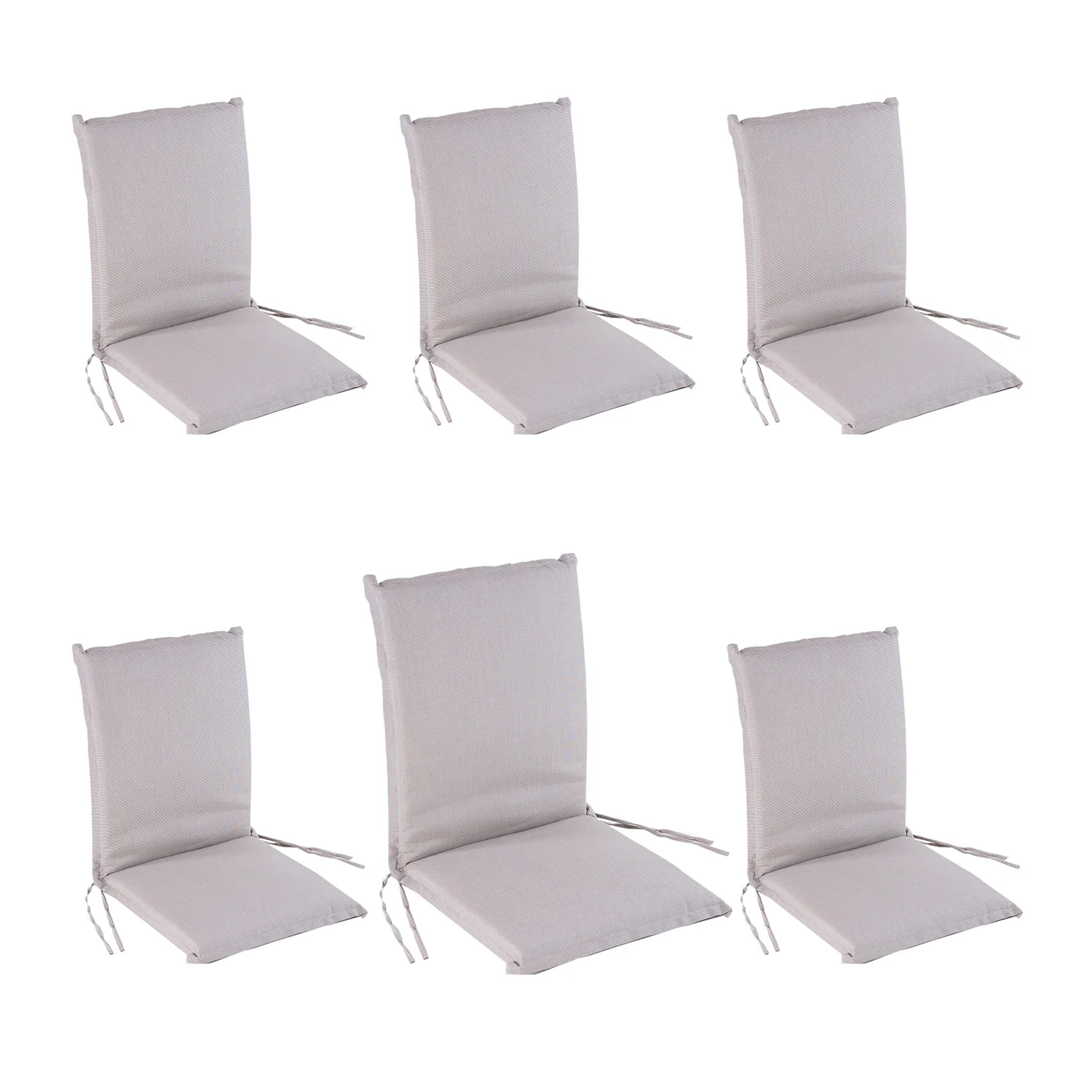 6 Pack Cushions for Cappuccino Standard lux Recliner Garden Chair, Size 92x42x4 cm, Outdoor Cushions, Garden Cushion, Outdoor Pillows, Chair Cushions and Armchairs