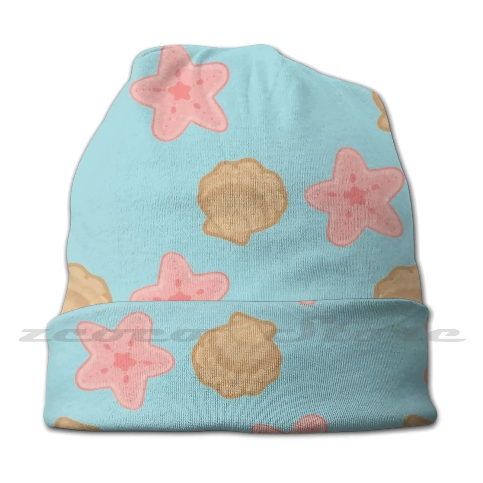 Beach Set Knit Hat Hedging Cap Soft Elasticity Outdoor Sports Leisure Starfish Seashell Ocean Animal Cartoon Beach Shell