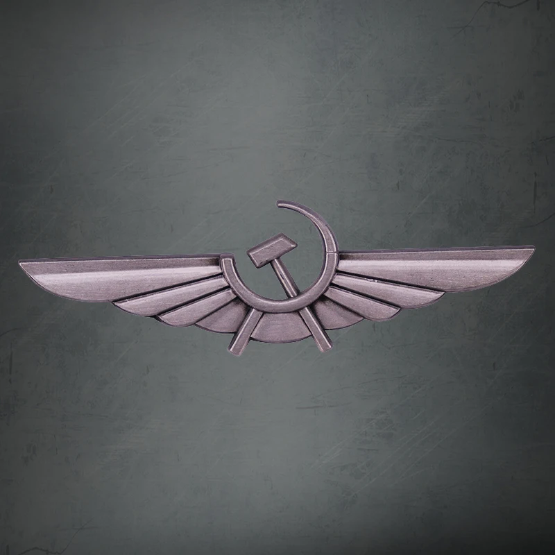 Aeroflot Russian Airlines Brooch Soviet Union Air Force Wing Badge USSR Russian Fleet National Aviation Civil Collar Pin