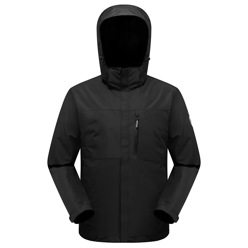 Winter 3-In-1 Detachable Outdoor Travel Jackets Waterproof Windproof Mountaineering Suit Liner Down Cotton Warm Cold-Proof