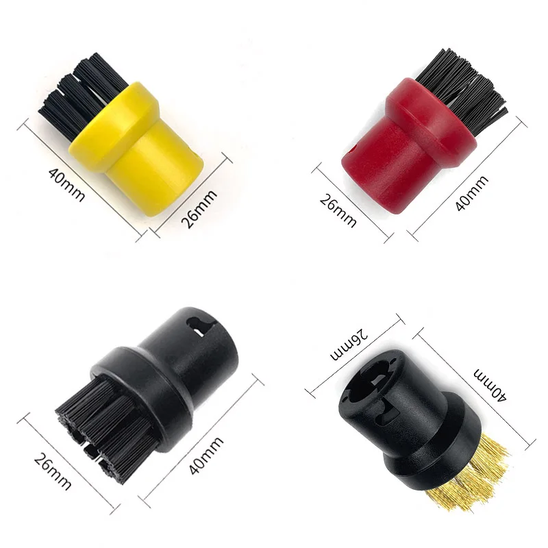 Spazzola di pulizia a vapore 2 pz/set spazzole rotonde piccole per Karcher SC1 SC2 SC3 SC4 SC5 SC7 CTK10 polvere di ricambio rimuovi