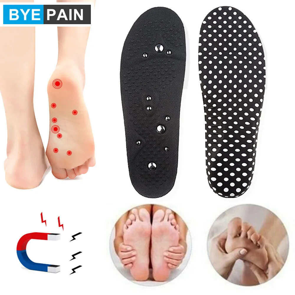 1Pair Magnetic Therapy EVA Insole Acupressure Massage Foot Weight Loss Insole Health Care Shoe Pad Foot Reflexology Pain Relief