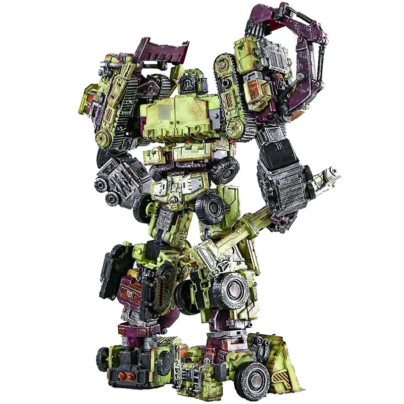 NBK 3349S Transformation Action Figure Toy Devastator 6in1 Combiner Robot Battle Damage Ver. Model 43cm Oversize Deformation Car