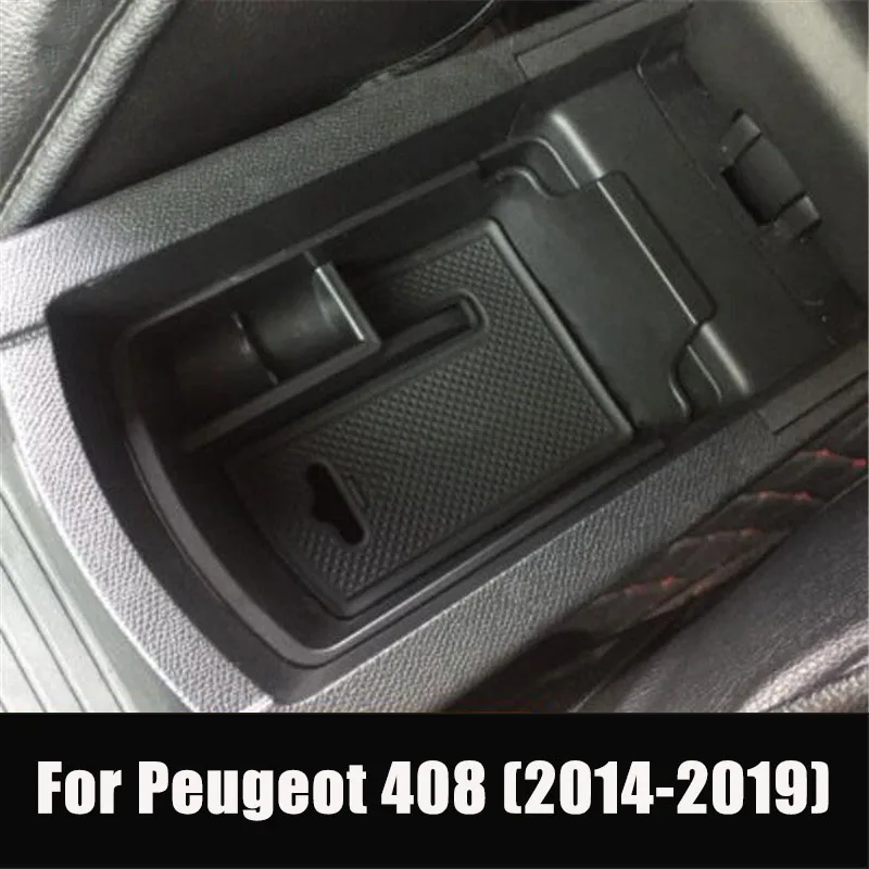 Car Armrest Storage Box For Peugeot 308 408 2008 3008 4008 5008 DS7 Center Console Container Storage Organizer car Accessories