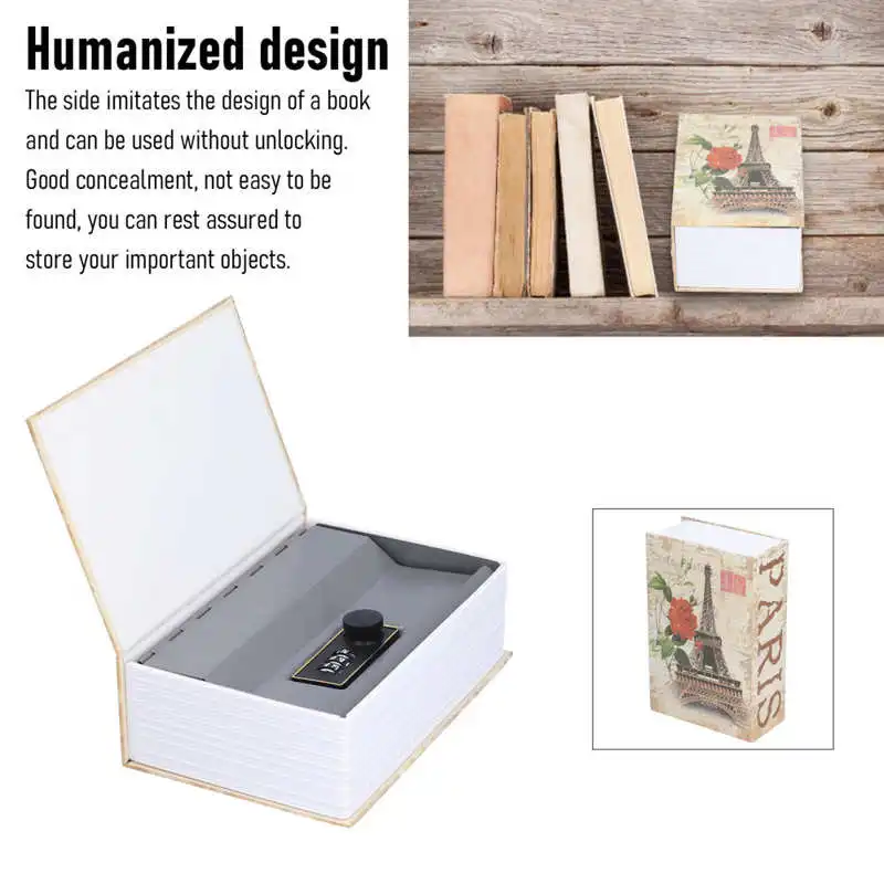 Innovative Mini Book Safe Stainless Steel Simulation Dictionary Safe Case for Home Office Money Cash Jewelry Mini Lock Box