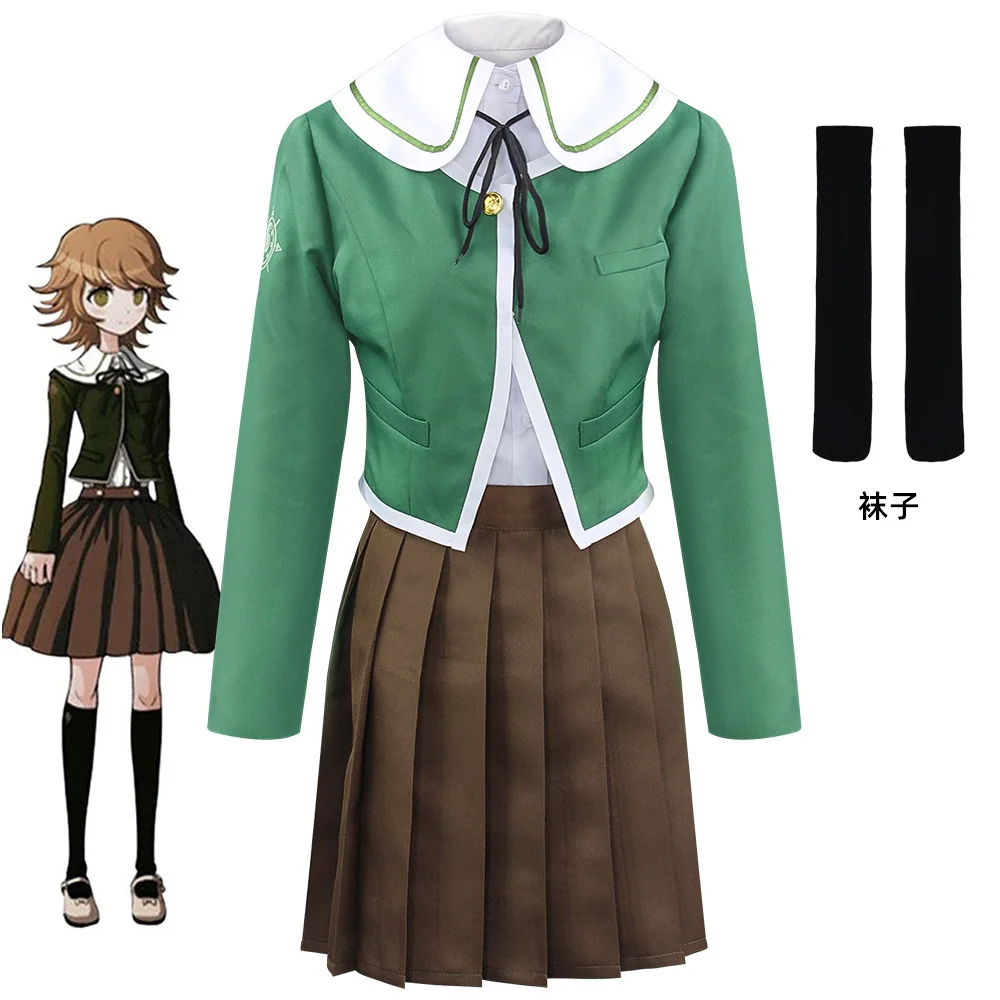 Anime Danganronpa 2 Kokichi Oma Nanami Chiaki Harukawa Maki Sonia Nevermind Cosplay Costume School Uniform Clothes Set