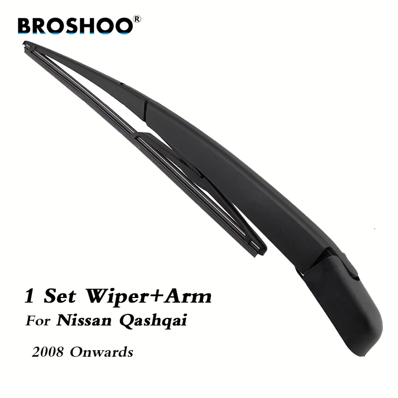 BROSHOO Car Rear Wiper Blades Back Windscreen Wiper Arm For Nissan Qashqai Hatchback (2008-) 305mm,Windshield Auto Styling