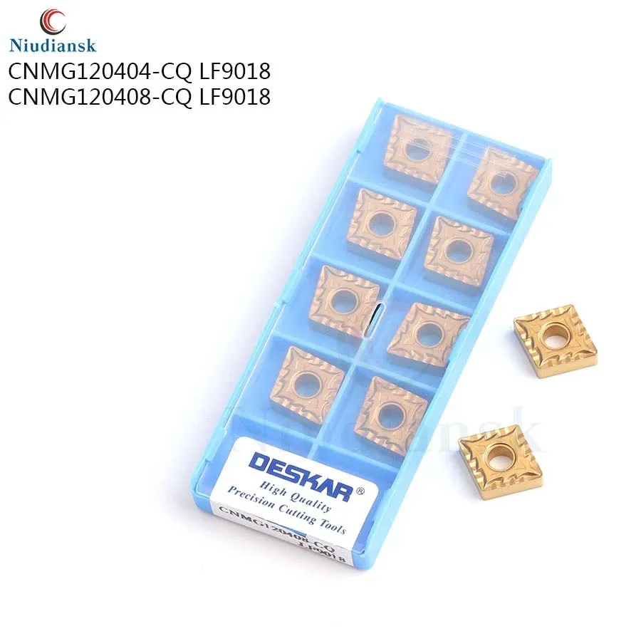 10PCS high quality genuine CNMG120404-CQ LF9018 CNMG120408-CQ LF9018 external turning tool carbide insert CNC lathe turning tool