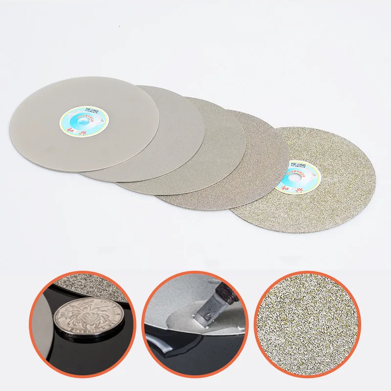 High Quality 6" Lapidary Grinding Polishing Wheel Disk Grit 320/600/1200/3000 Diamond Coated Flat Lap Tool