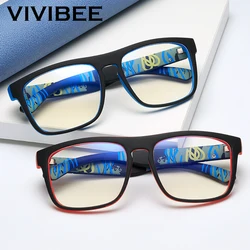 VIVIBEE Matte Black Anti Blue Light Gamming Glasses Frame Square Men 2026 Trend Blocking Ray Office Computer Unisex Eyeglasses