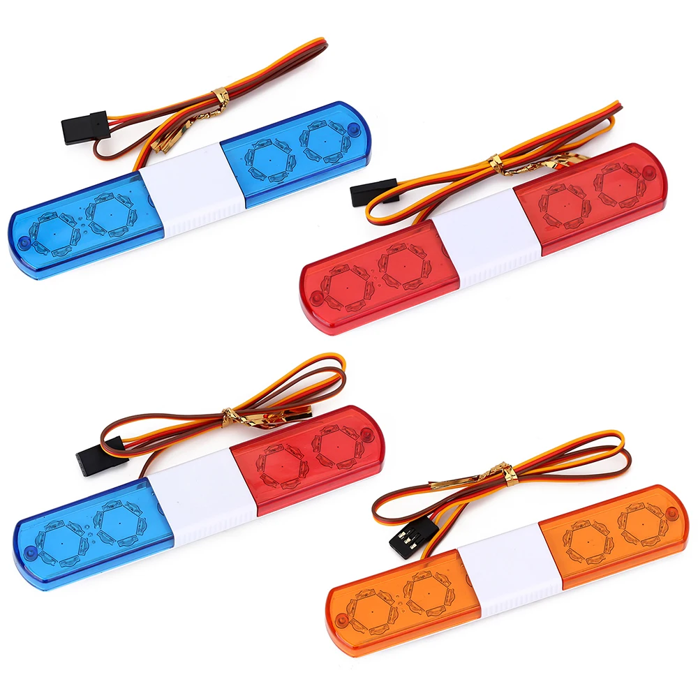 113/143mm Multi-function Flashing RC Police Car LED Light Alarming Light for 1/10 1/8 RC Car HSP Kyosho Traxxas Tamiya Parts