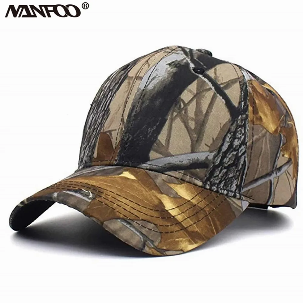 6 Colors Bionic Camouflage Hunting Fishing Hats Jungle Camo Photography Cap Summer Sunshade Adjusted Sizes Baseball Peaked Cap