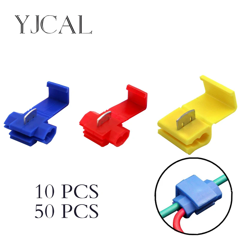 Wire Connector Scotch Lock Electric Quick Splice Terminals Crimp Non Destructive Without Breaking Cable Insulated Line AWG 22-10