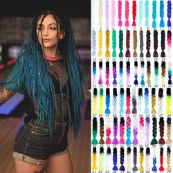 Synthetic Afro Ombre Hair Wick Expression Pre Stretched Braiding Hair Extensions Colored Canecalon For Braids Jumbo Hair