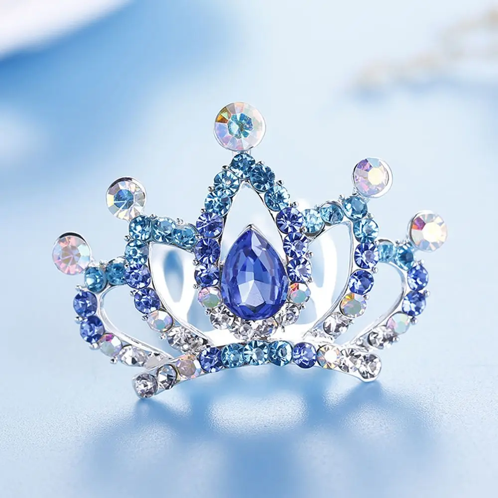 1Pc Fashion Mini Crystal Rhinestone Princess Crown Hair Comb Birthday Party Gift Tiaras For Girls Kids Hair Jewelry Accessories