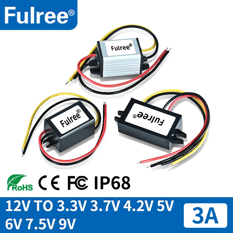 DC 12V to 5V 6V 9V 3.3V 3.7V 4.2V 7.5V DC Step Down Converter 12 to 5 6 9 Volt Car Monitor Camera Power Buck Voltage Regulator