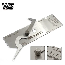 V-WAC Welding Gauge Gage, Welder mordendo Edge, Inspeção Undercut, Metric mm Reading