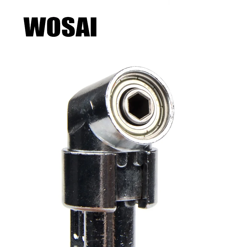 WOSAI 105 Degree Angle Extension Screw Driver Socket Holder Adapter Adjustable Bits Nozzles for Screwdriver Bit Right Angle Head