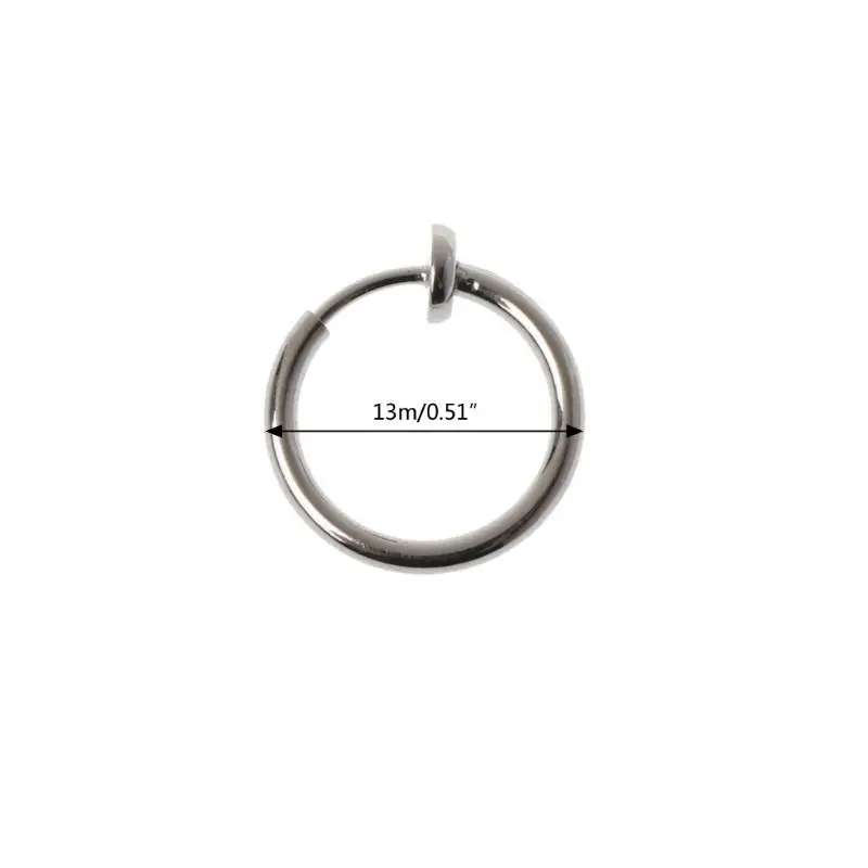 10Pcs sliver colour color No Ear-hole DIY Clip On Circle Hoop Earrings For Jewelry Making