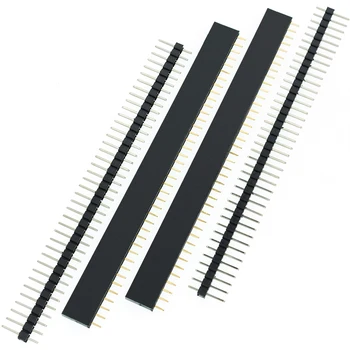 Connecteur d'en-tête mâle, 10 pièces, 1x40 broches, 2.54mm, simple nucléFemelle + 10 pièces, 1x40 broches