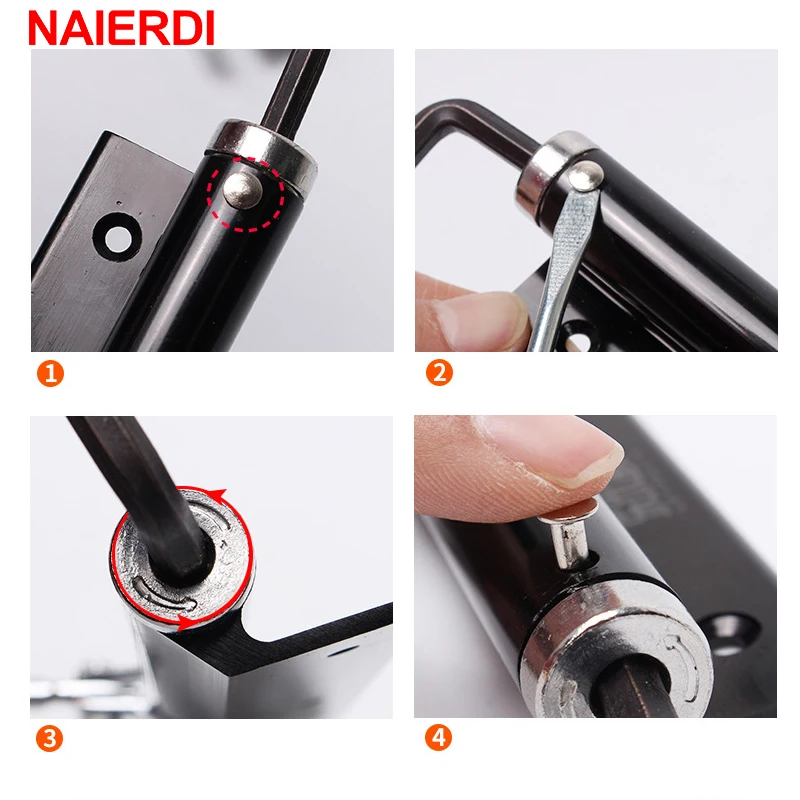 NAIERDI Adjustable Door Automatic Closer Stainless Steel Door Hinge Household Automatic Door Spring For Fire Rated Door Closers