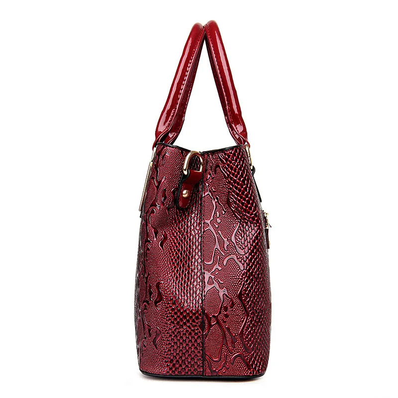 Luxury New Large Capacity Women Bag PU Leather Ladies Handbags and Purse Fashion Shiny Girls Shoulder Messenger Bag Tote femminile