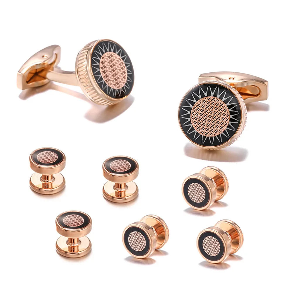 VAGULA Cufflink Stud in 8pcs Set New Suit Tuxedo Collar Stud Set S17