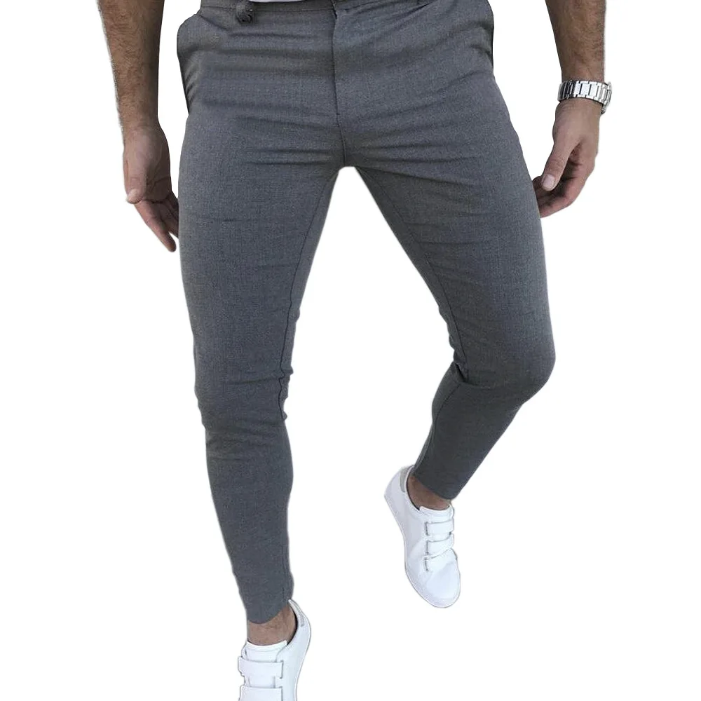 Herrenmode Casual Hosen Streetwear Hosen Neue Slim Fit Social Business Büro Herbst Gerade Weichen Männlichen Anzug Hosen Heißer verkauf