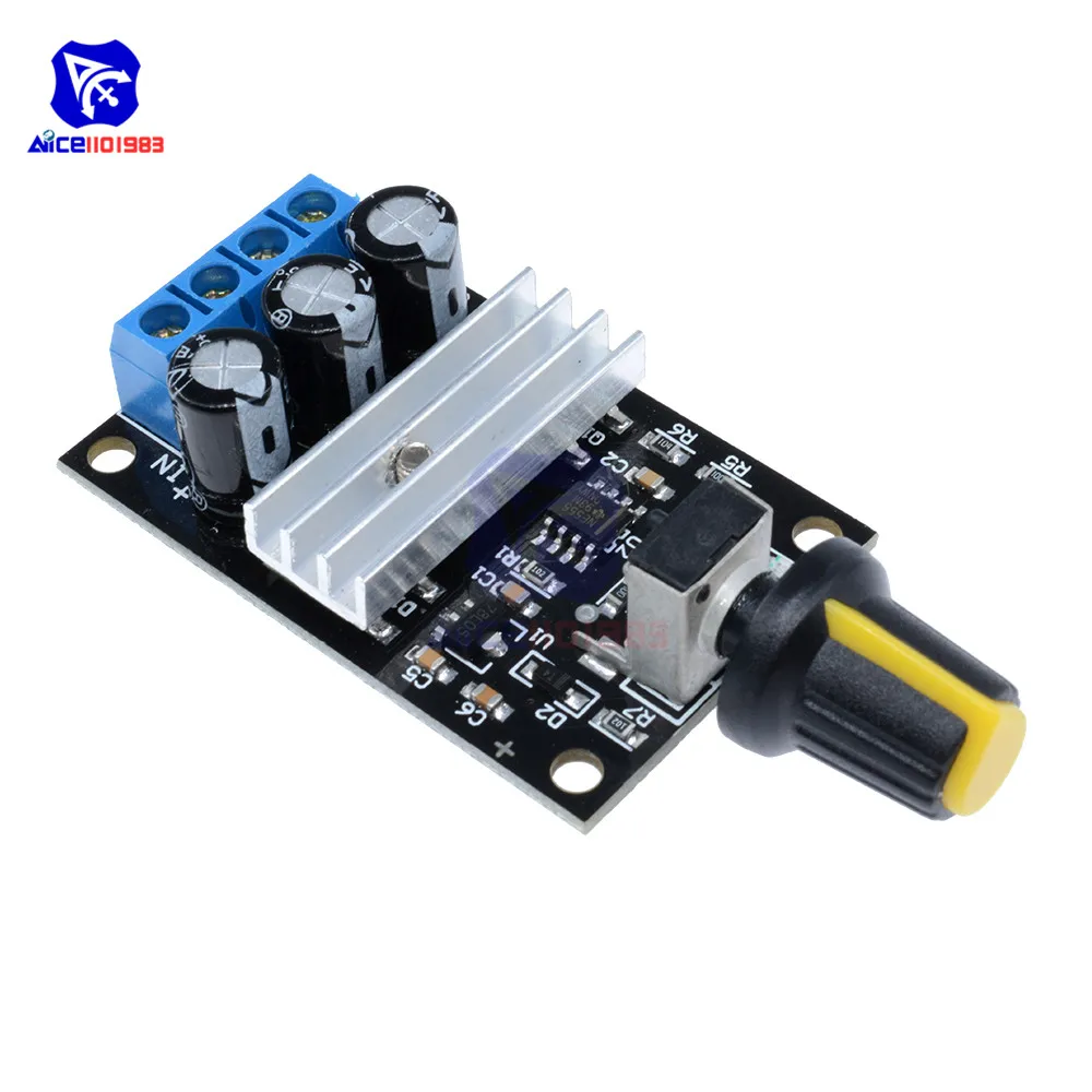 diymore NE555 DC 6V 12V 24V 28V 3A Max PWM Motor Speed Control Module DC Motor Switch Controller Duty Cycle 0%-100%