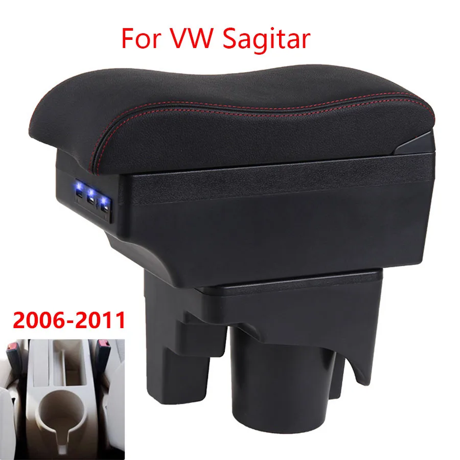 

Для VW Sagitar подлокотник коробка 2006 2007 2008 2009 2010 2011 интерьер специальные модифицированные детали автомобильный подлокотник коробка центральный ящик для хранения