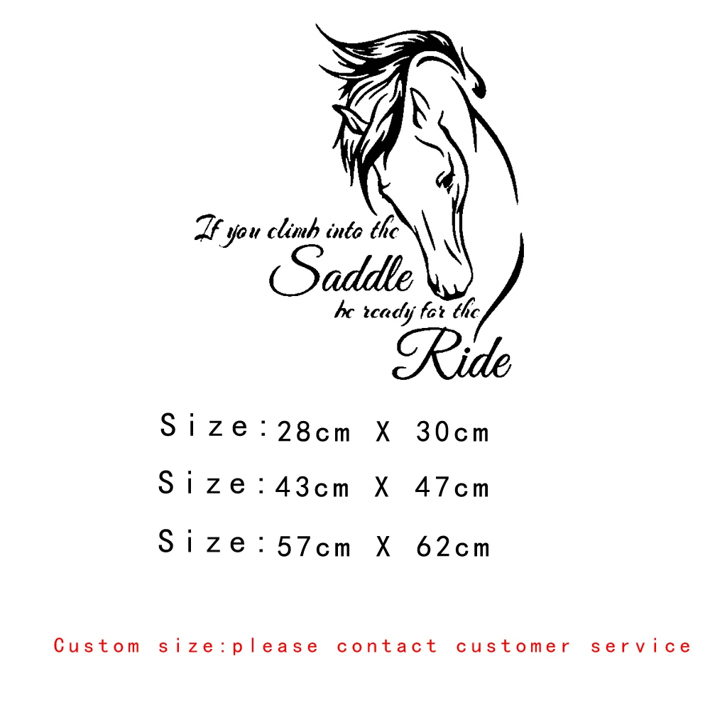 Removable Horse Riding Wall Decal Quote Vinyl Art If You Climb Into the Saddle Be Ready for the Ride Horse Decor Wall Sticker