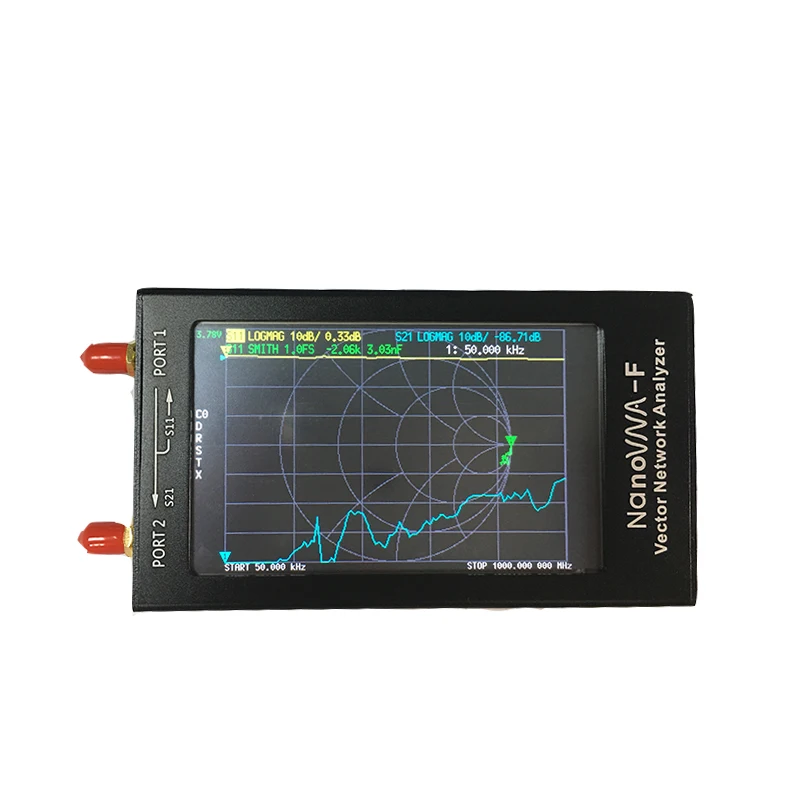 NanoVNA-F Antenna Tester 50KHz-1.5GHz Vector Network Analyzer Standing Wave 4.3 Inch Portable