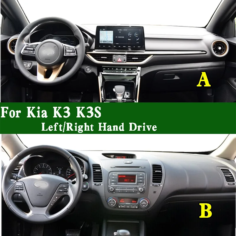 For Kia Cerato K3 K3S Si TD Teste BR Dashmat Dashboard Cover Instrument Panel Pad Dash Mat Anti-Dirt Proof Ornaments